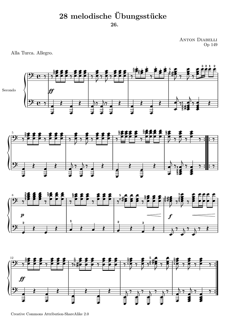 Op149 26 Piano Sheet Music Page 1 Free PDF