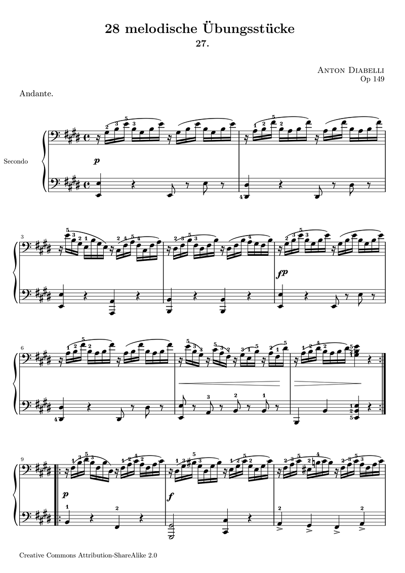 Op149 27 Piano Sheet Music Page 1 Free PDF