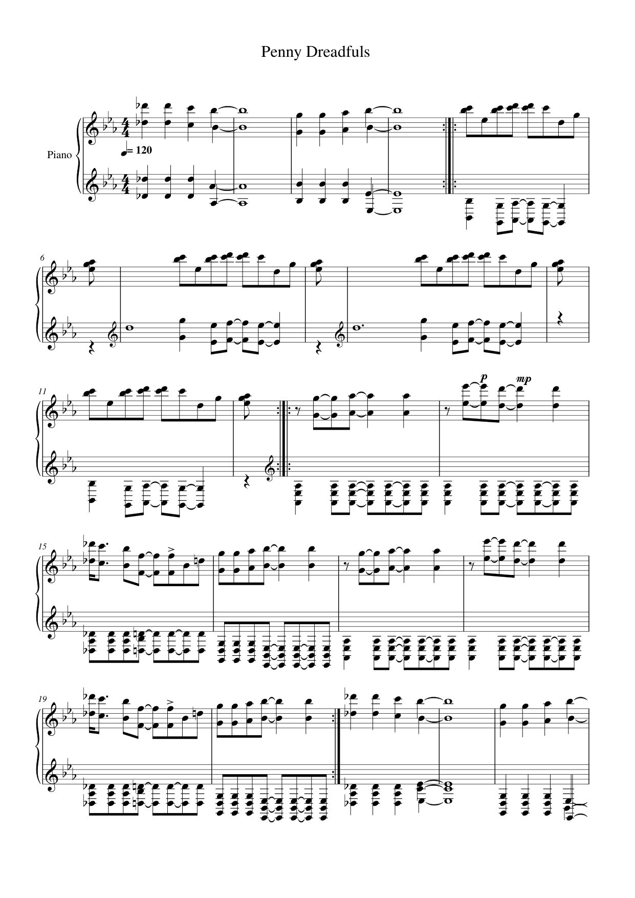 Penny Dreadfuls Lyrics & Chords Folio