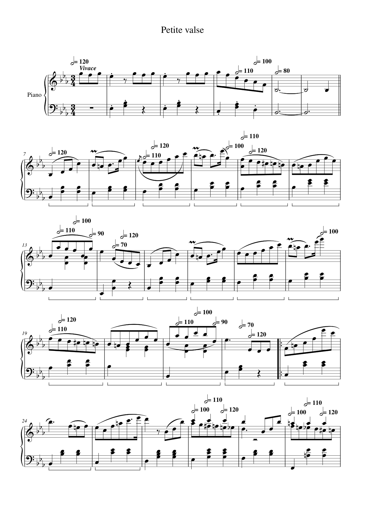 Petite valse Lyrics & Chords Folio