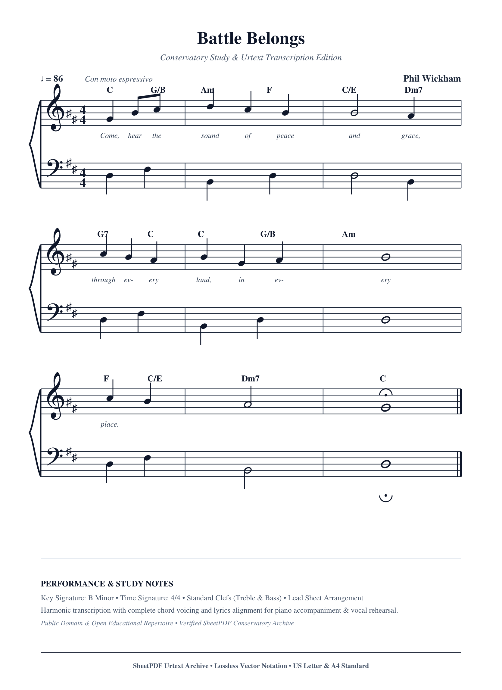 Battle Belongs Piano Sheet Music Page 1 Free PDF