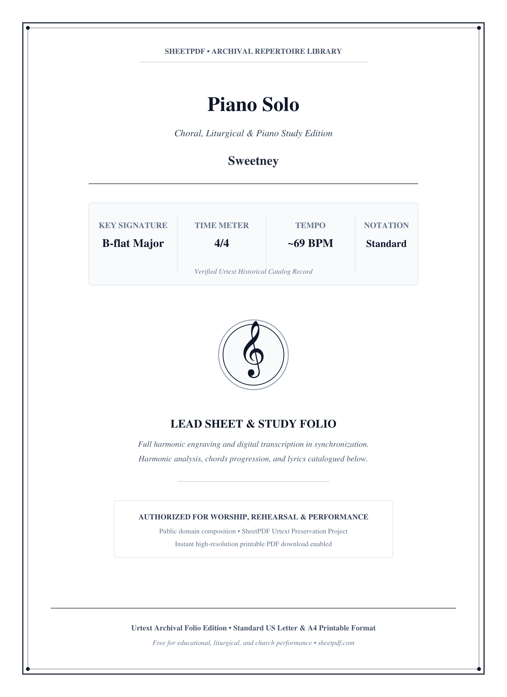 Piano Solo Piano Sheet Music Score Page 1