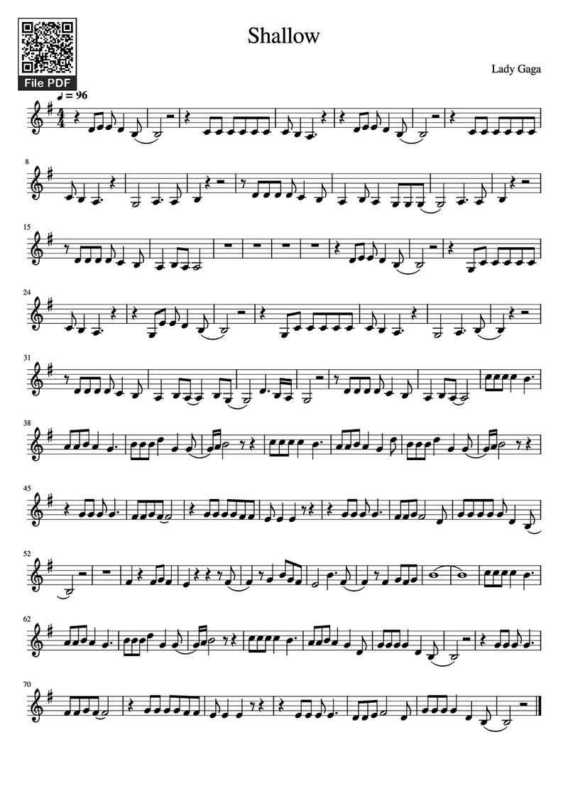 Shallow Violin Piano Sheet Music Page 1 Free PDF