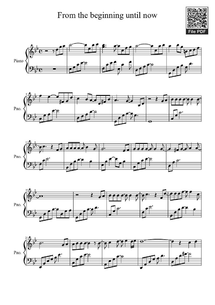 Winter Sonata Piano Sheet Music Page 1 Free PDF