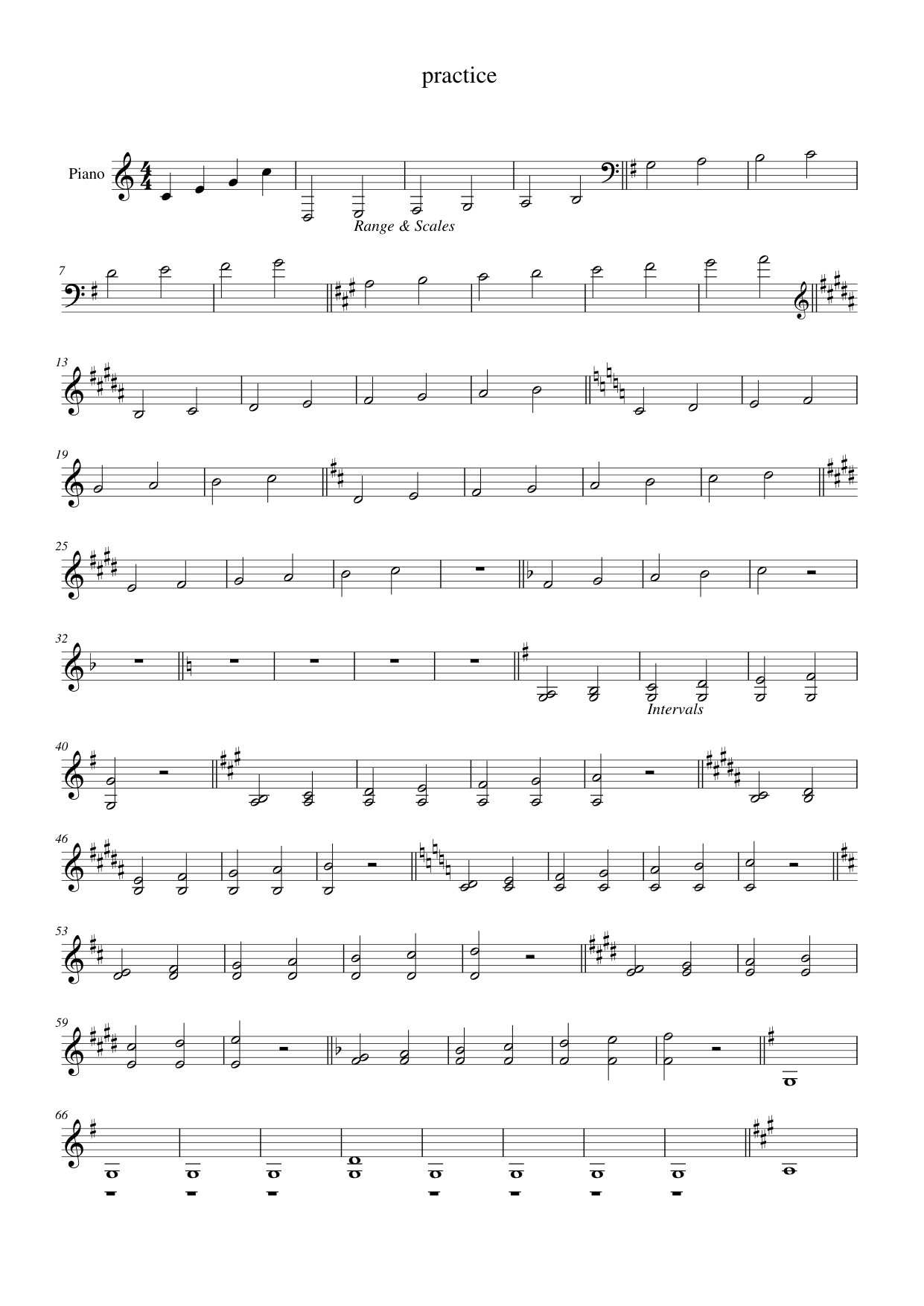 practice Piano Sheet Music Page 1 Free PDF