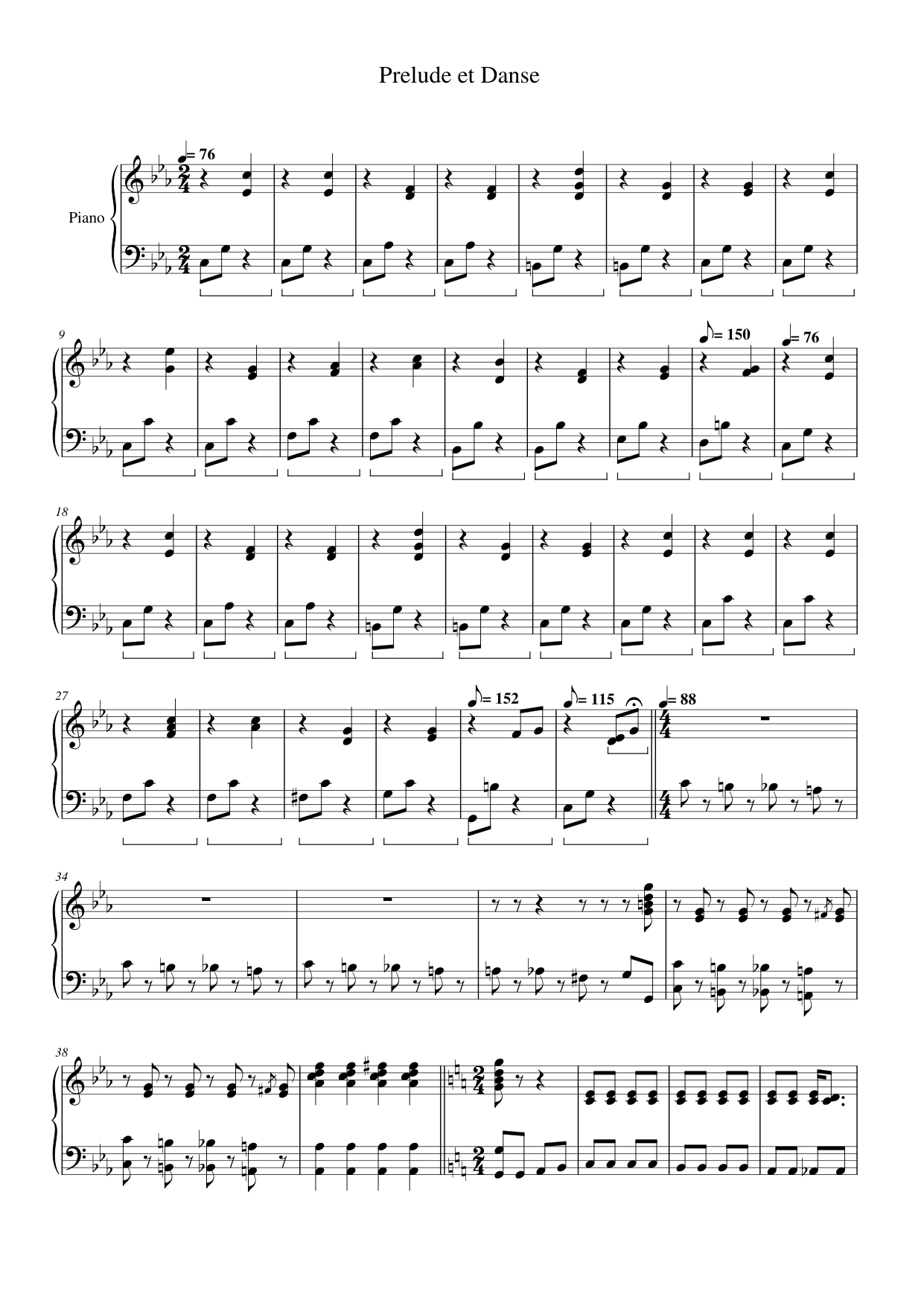 Prelude et Danse Lyrics & Chords Folio