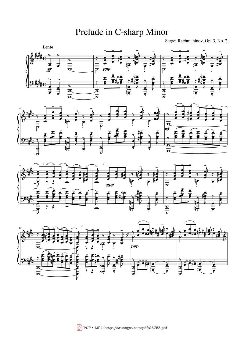 Prelude in B Minor Lyrics & Chords Folio