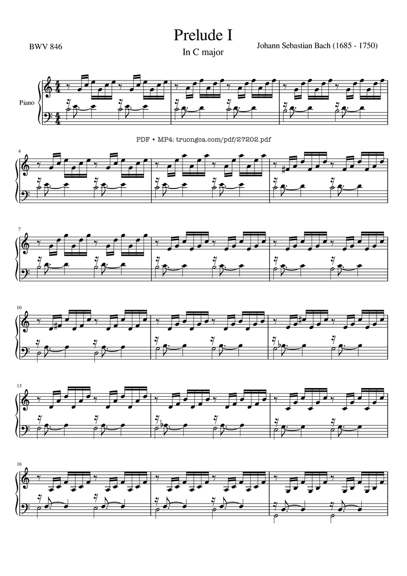 Prelude No. 2 in D♭ Major Piano Sheet Music Page 1 Free PDF