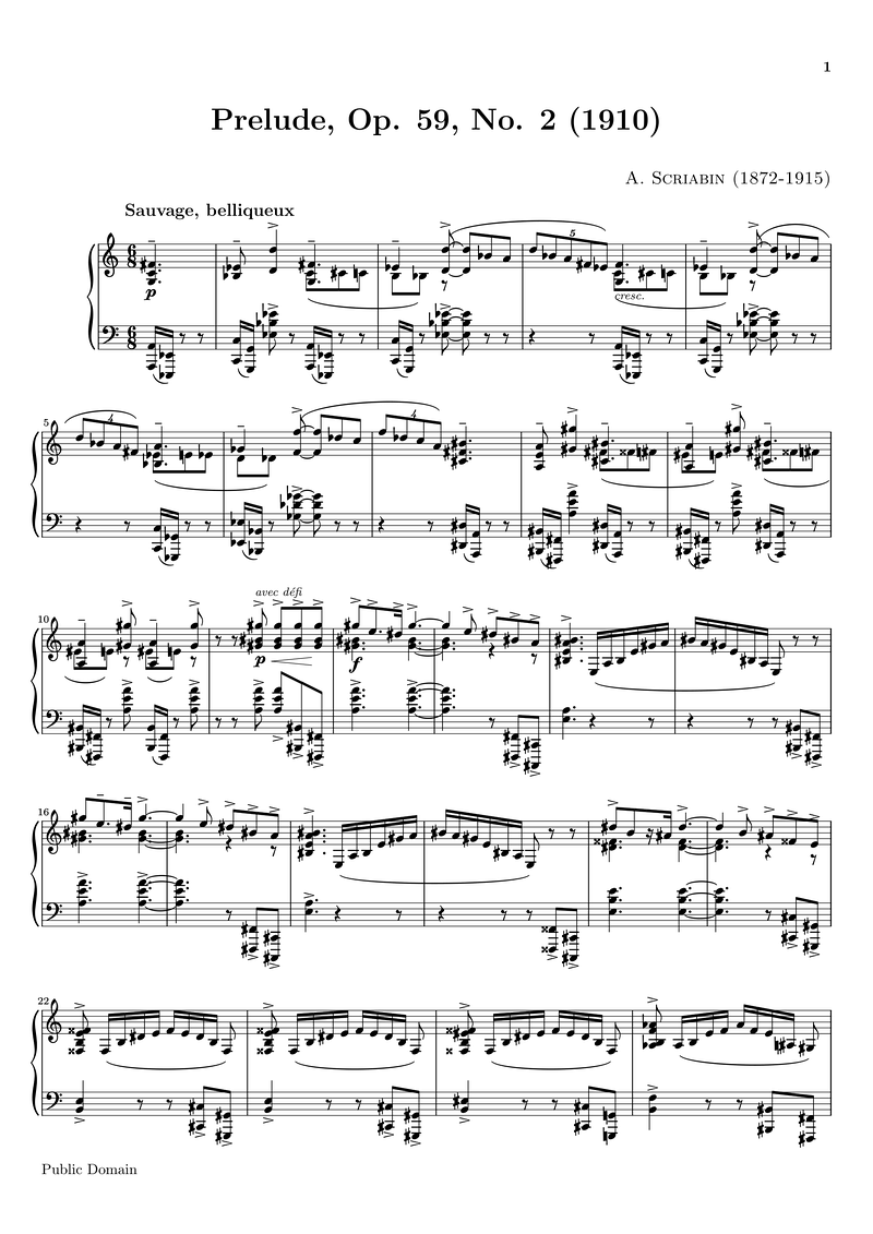 Prelude Piano Sheet Music Page 1 Free PDF