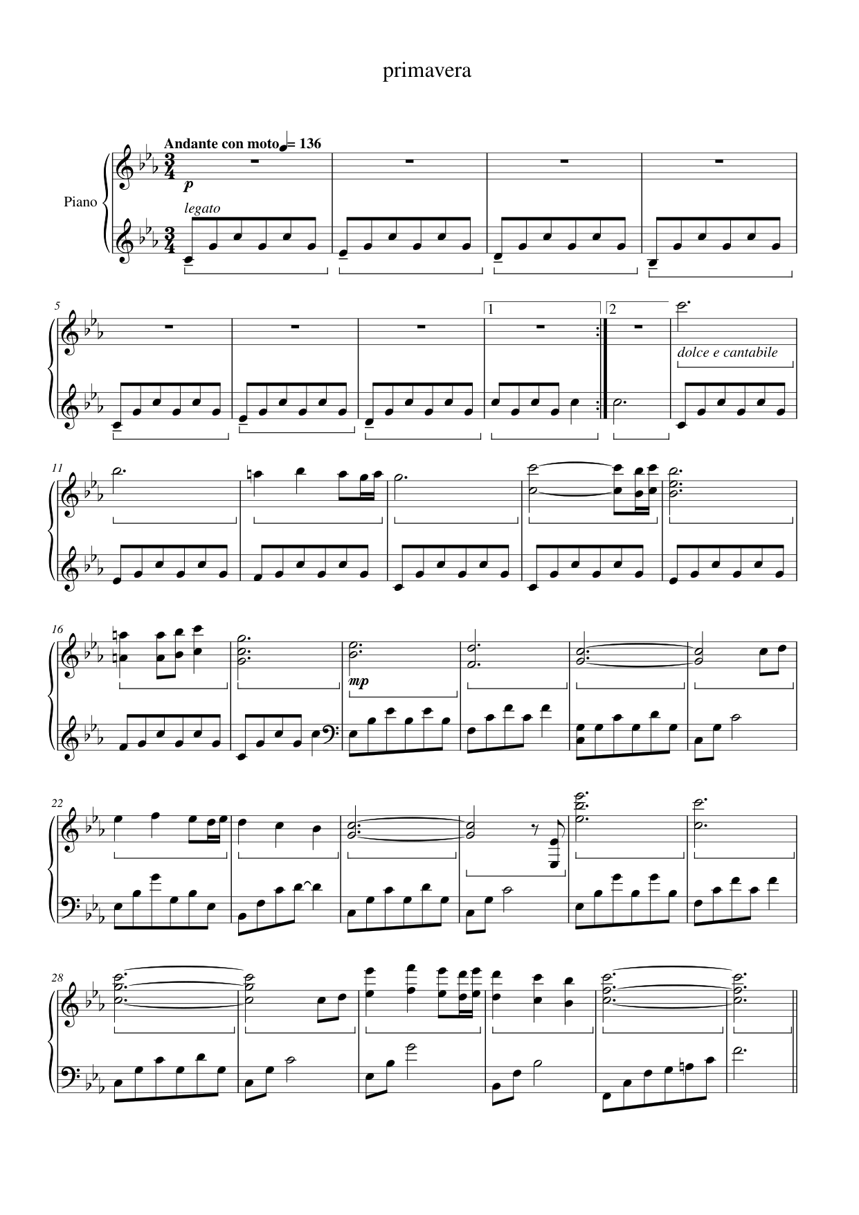 Primavera Lyrics & Chords Folio