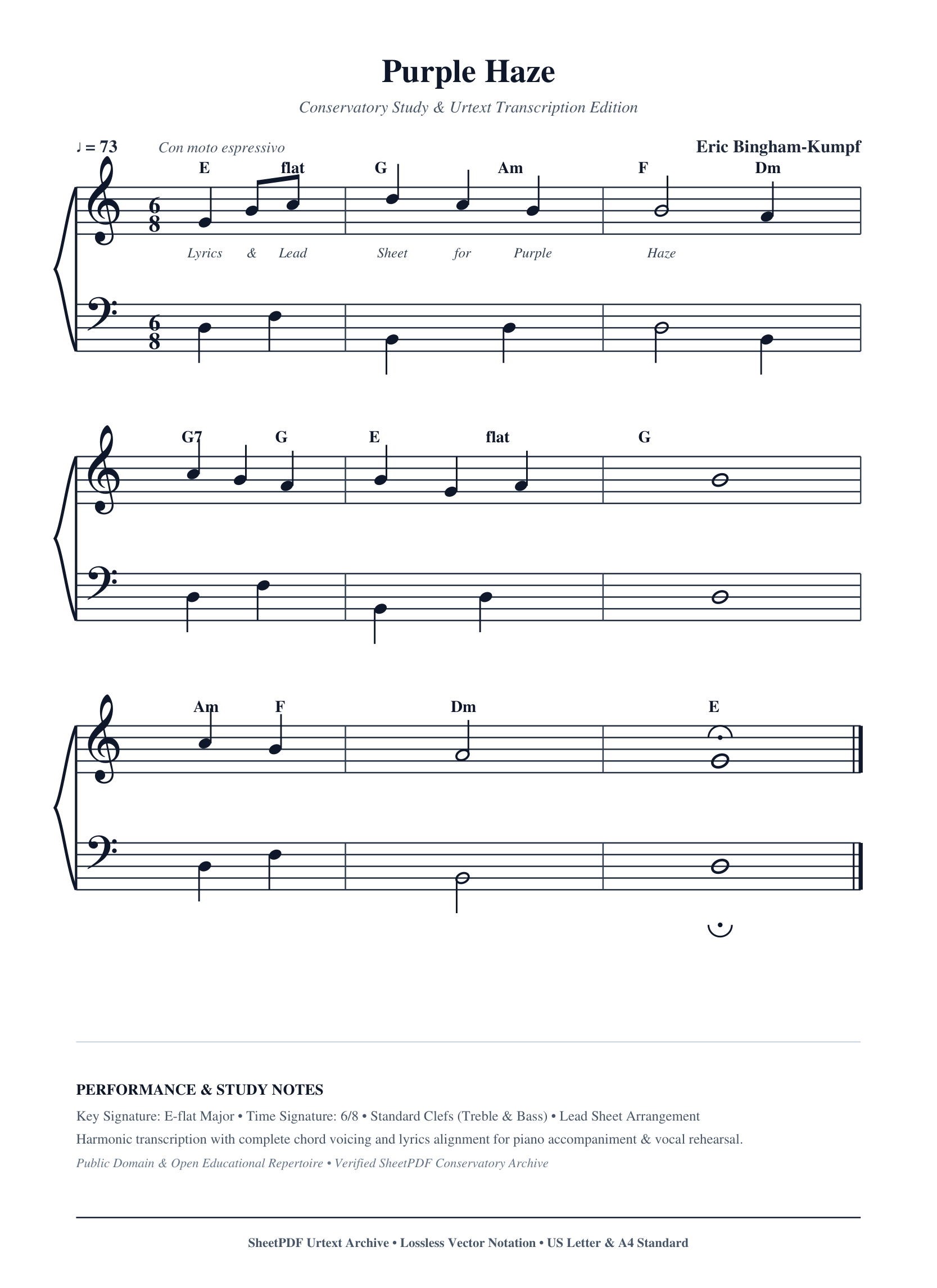 Purple Haze Lyrics & Chords Folio