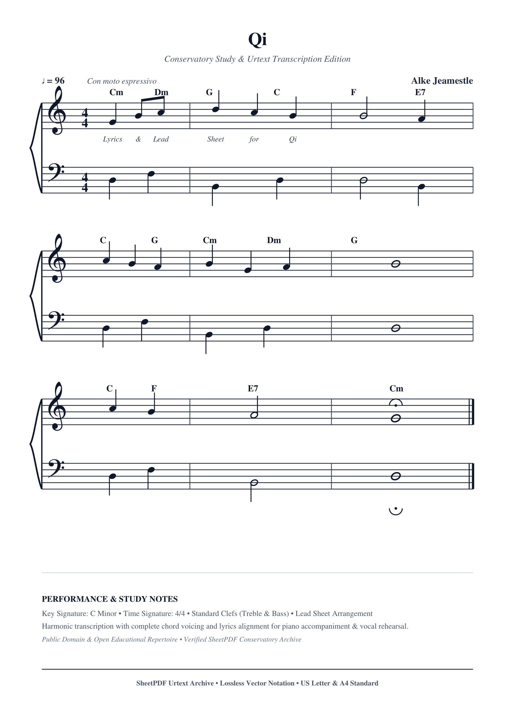 Qi Piano Sheet Music Page 1 Free PDF