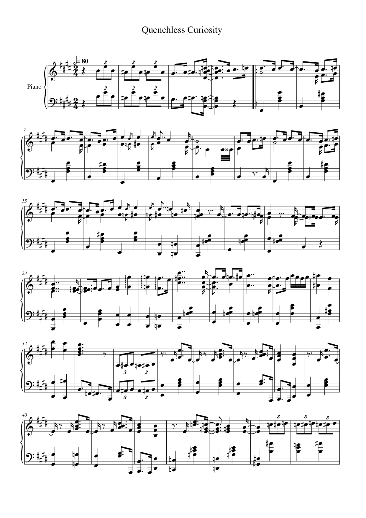Quenchless Curiosity Lyrics & Chords Folio