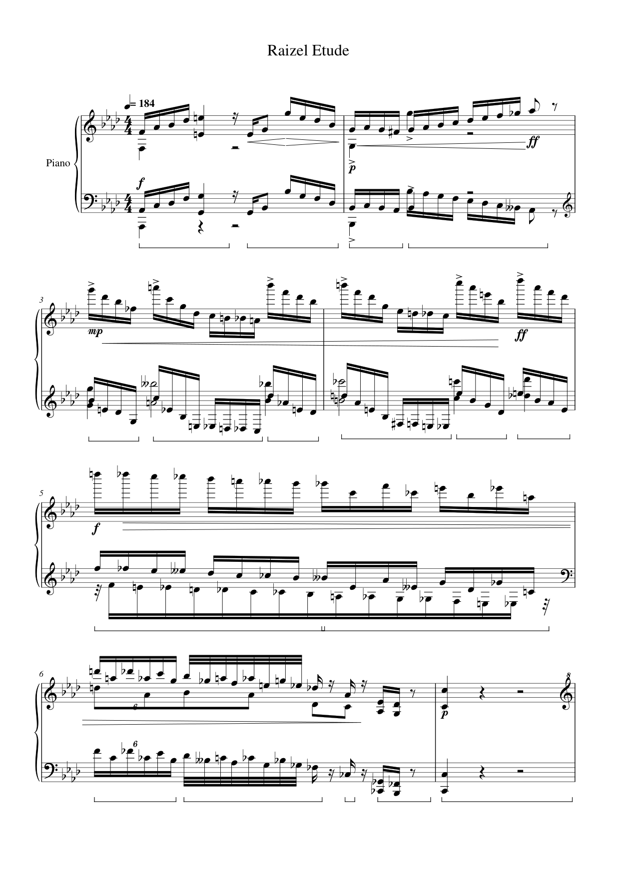 Raizel Etude Lyrics & Chords Folio