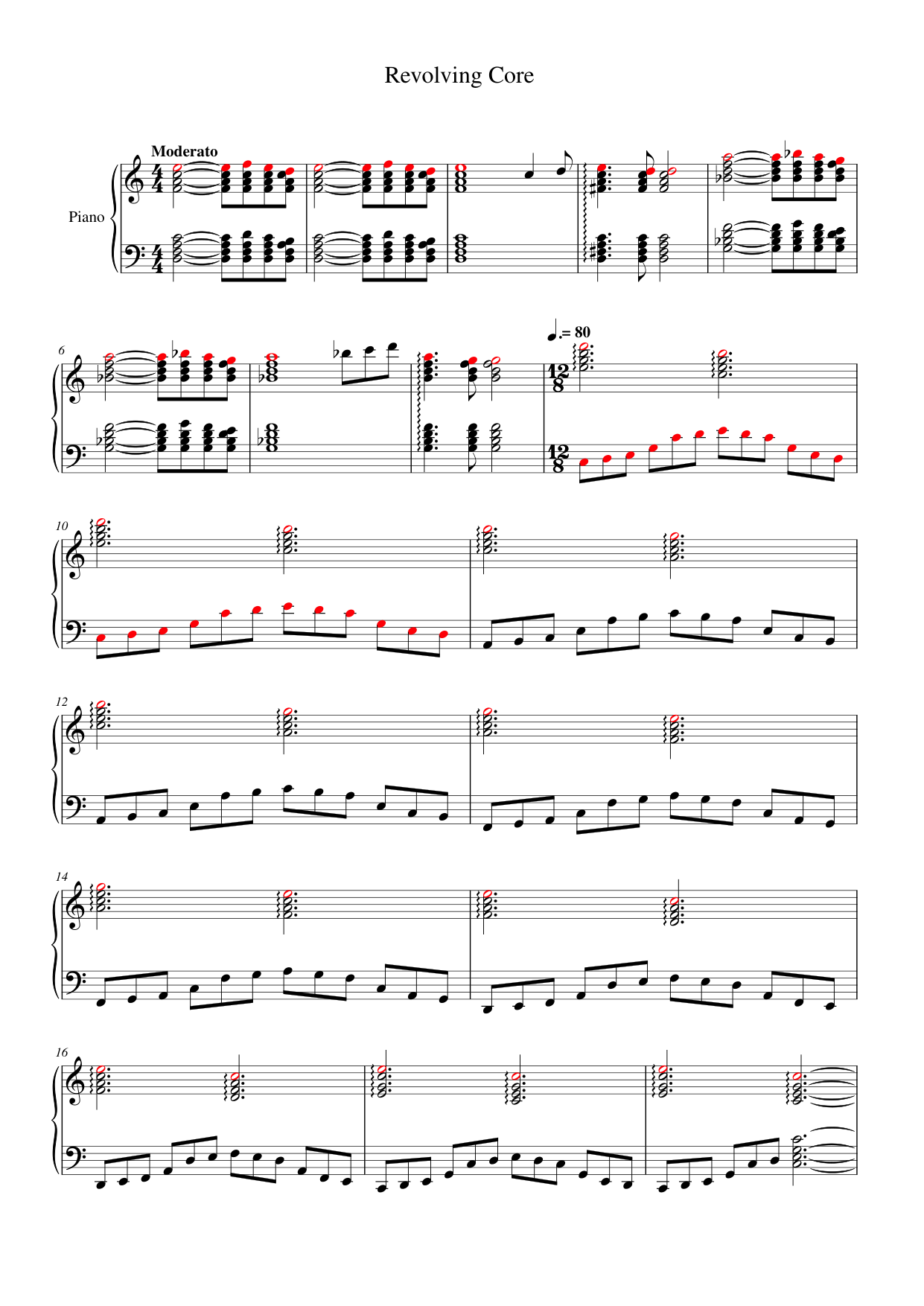 Revolving Core Lyrics & Chords Folio