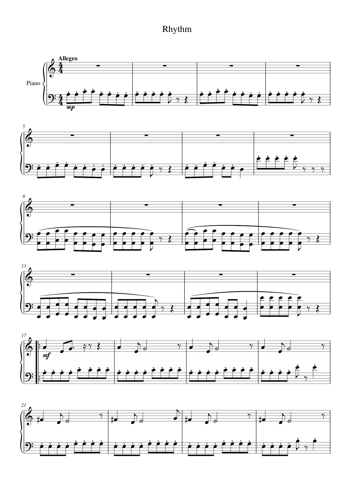 Rhythm Lyrics & Chords Folio