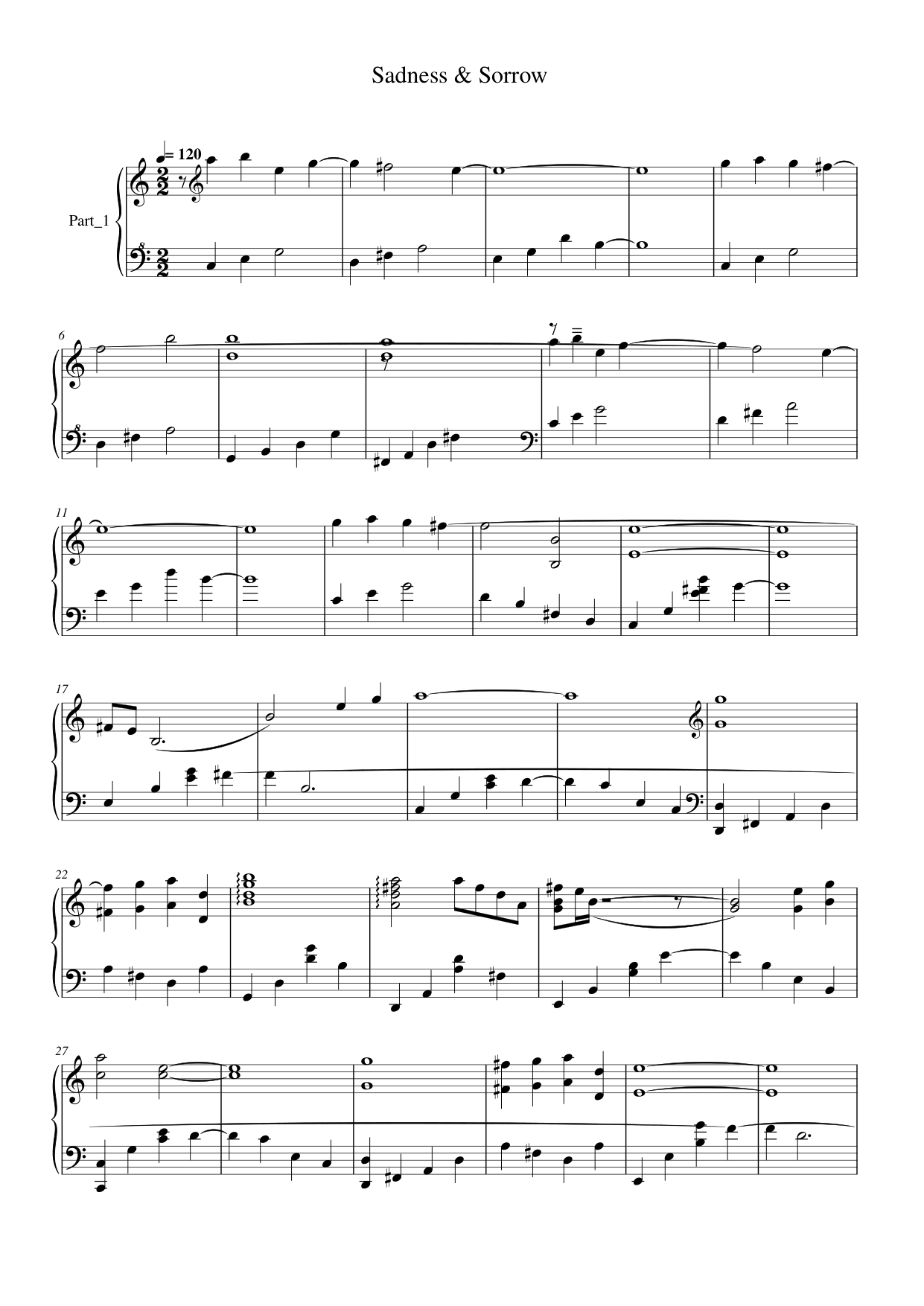 Sadness & Sorrow Lyrics & Chords Folio