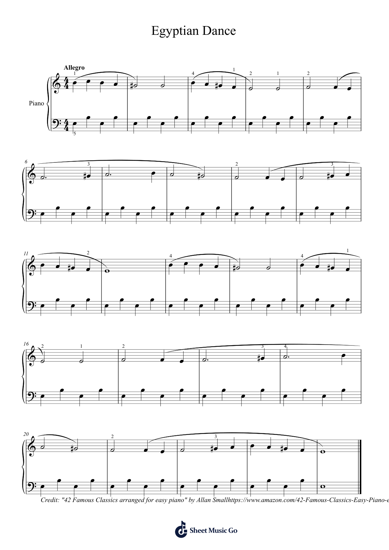 Dance Piano Sheet Music Page 1 Free PDF