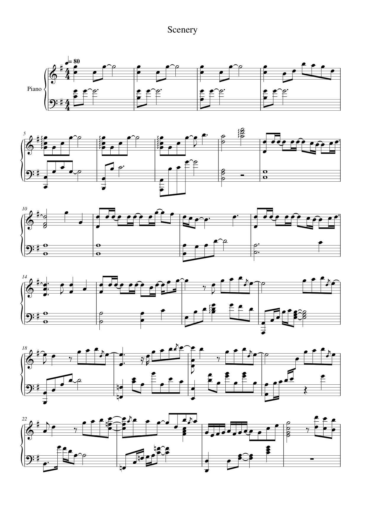 Scenery Lyrics & Chords Folio