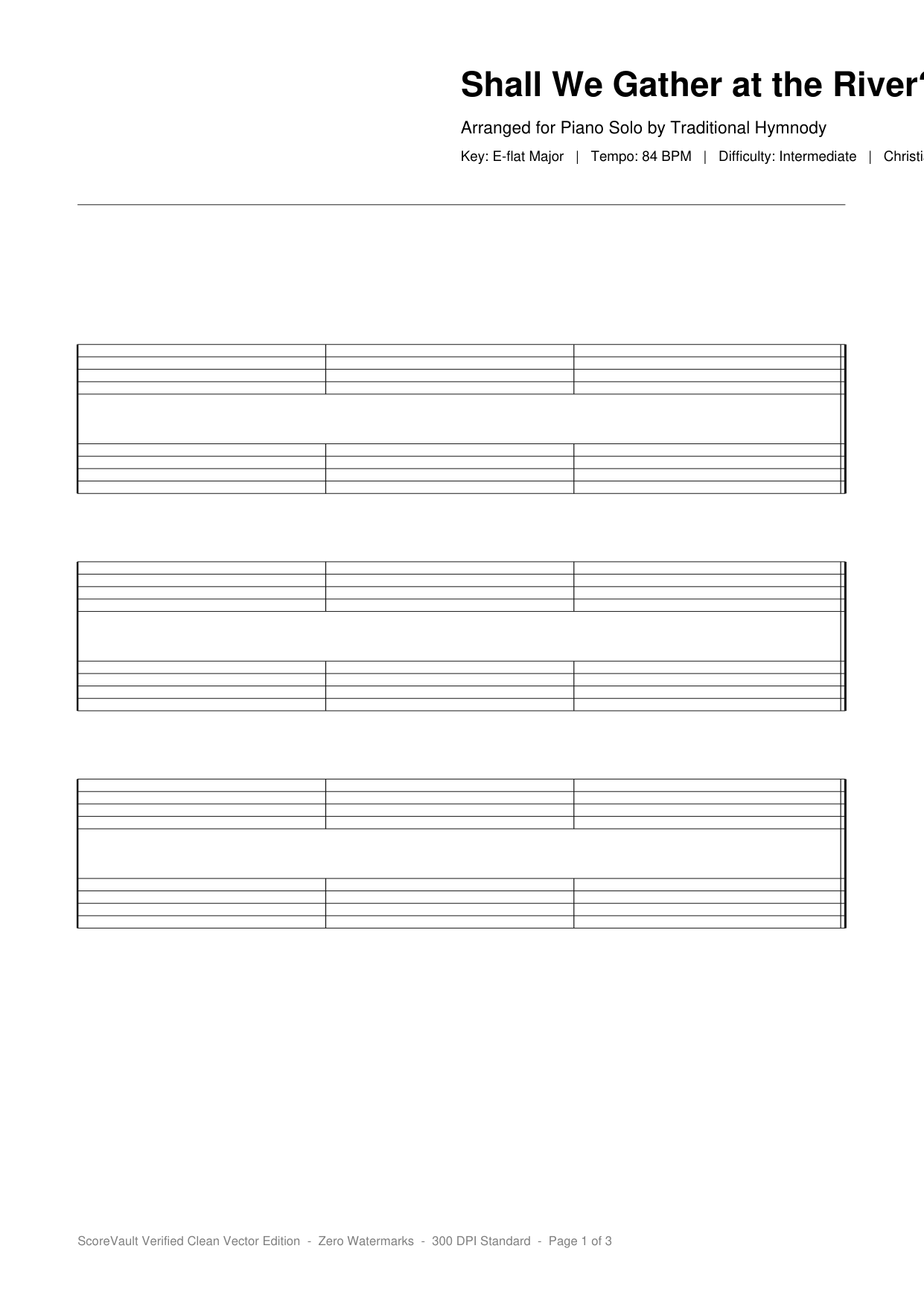 Gaither – Shall We Gather At the River [Live] ft. Buddy Greene Piano Sheet Music Page 1 Free PDF