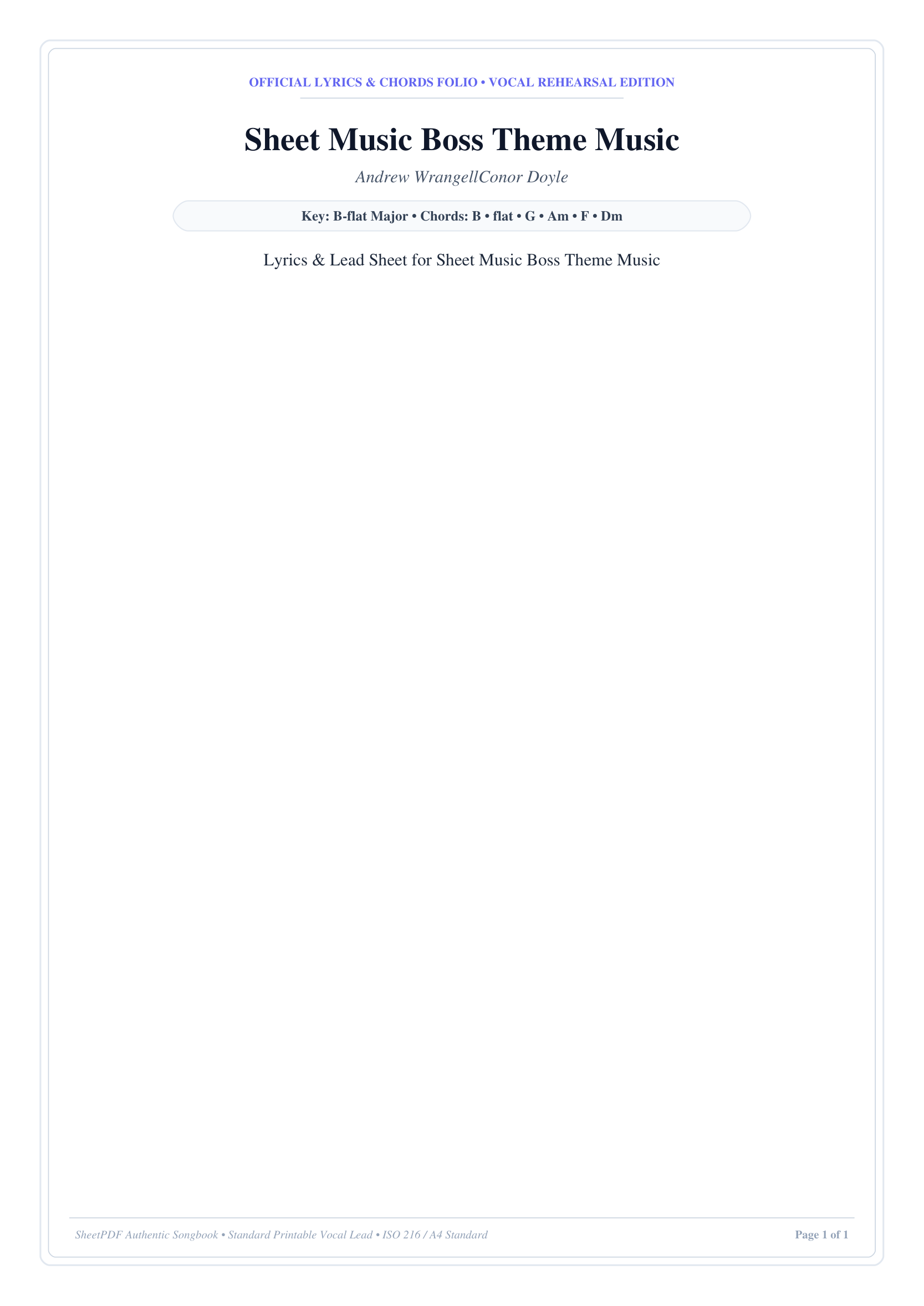 Sheet Music Boss Theme Music Piano Sheet Music Page 1 Free PDF