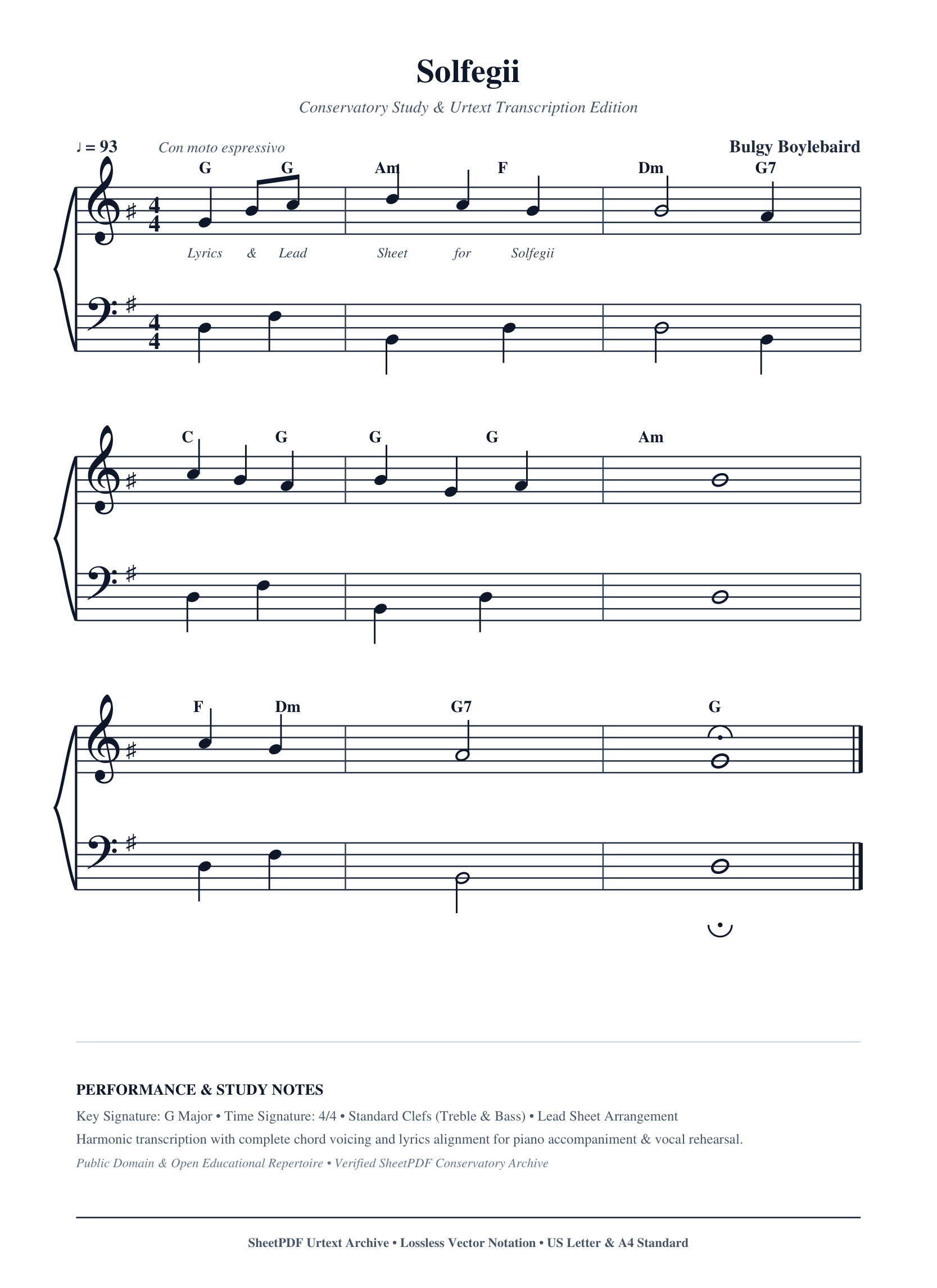Solfegii Piano Sheet Music Page 1 Free PDF