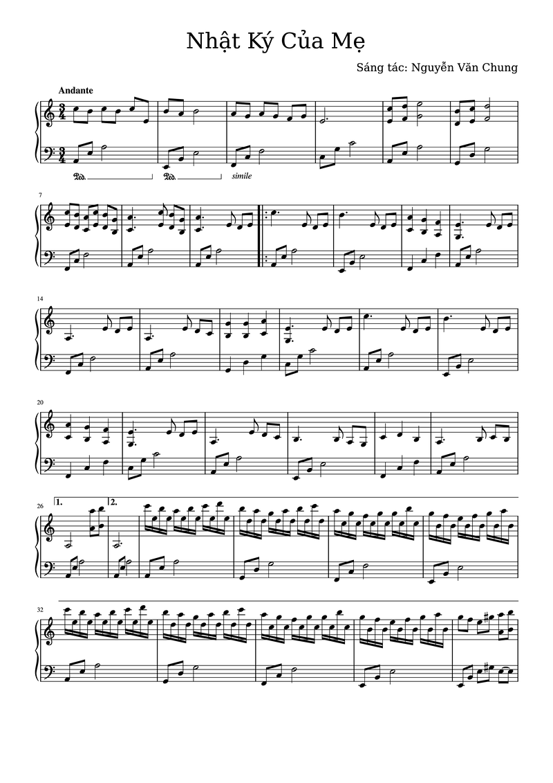 Solo Piano Piano Sheet Music Page 1 Free PDF
