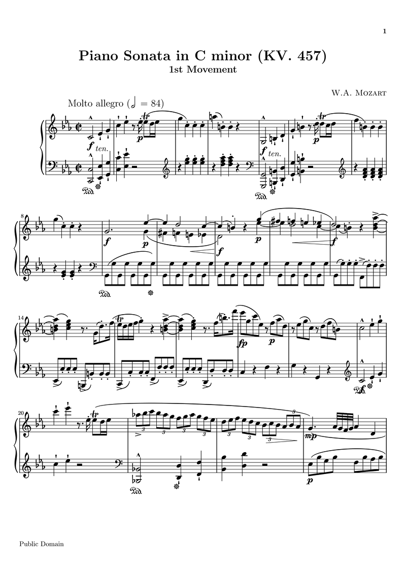 Sonata1 Piano Sheet Music Page 1 Free PDF