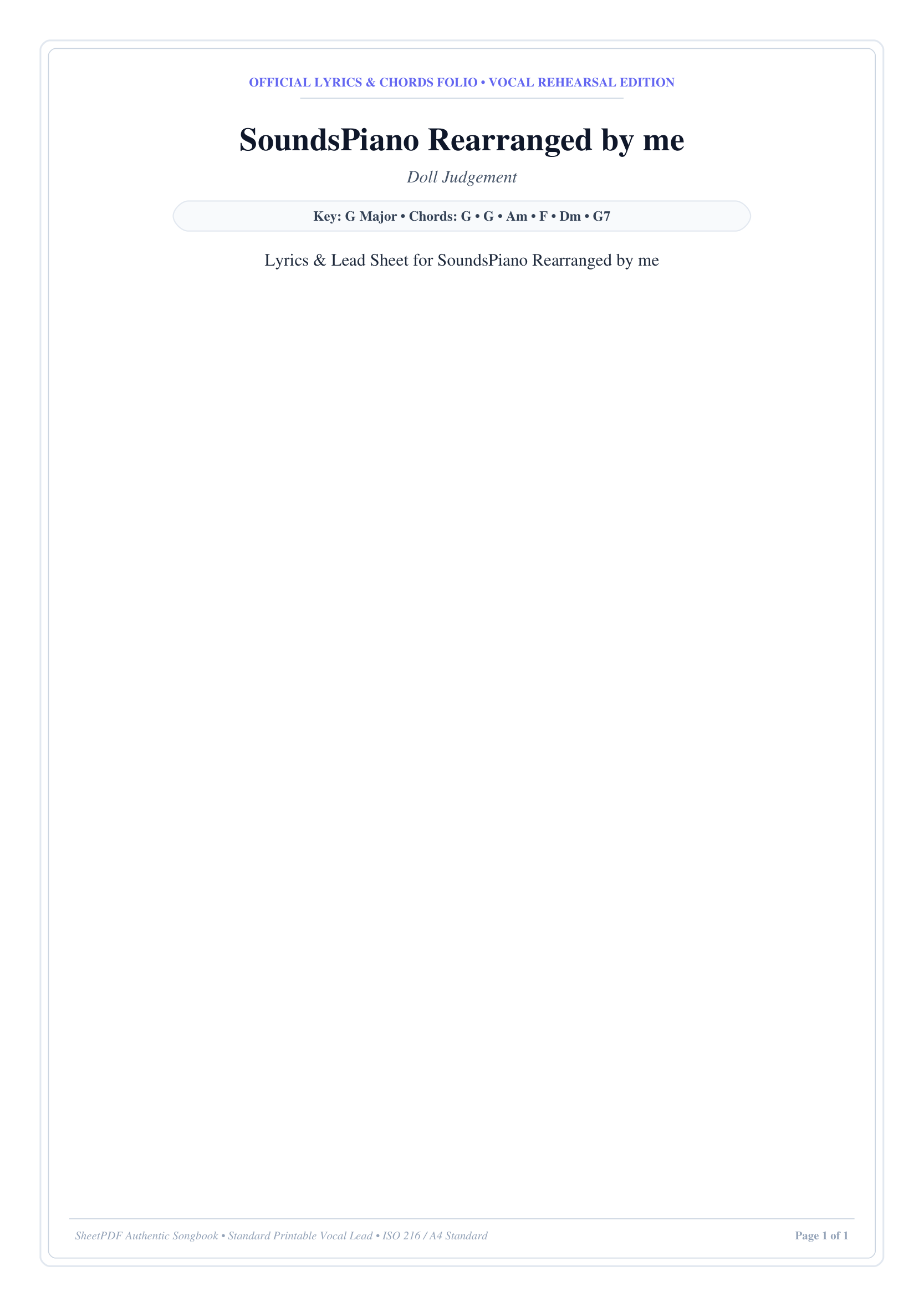 SoundsPiano Rearranged by me Piano Sheet Music Page 1 Free PDF