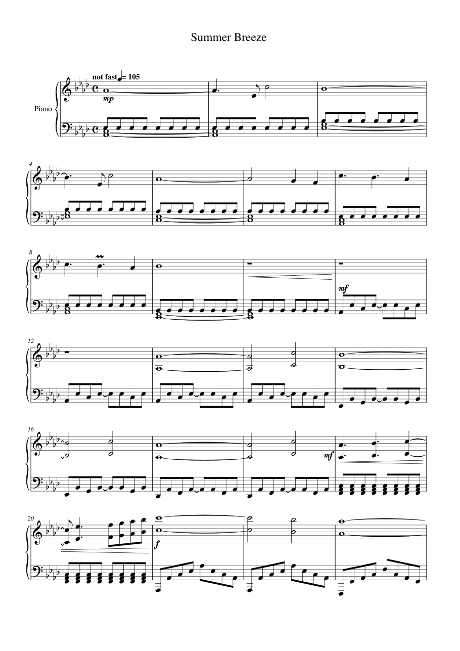 Summer Breeze Lyrics & Chords Folio