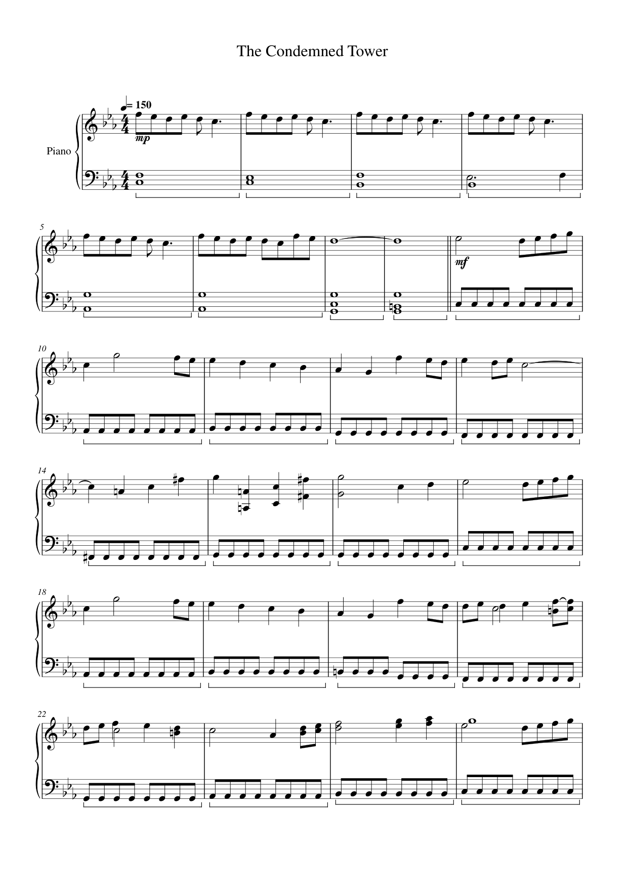The Condemned Tower Lyrics & Chords Folio