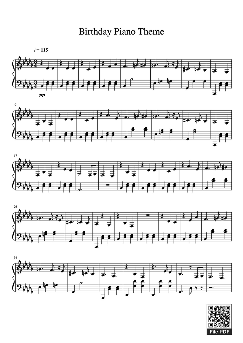 The Day Piano Sheet Music Page 1 Free PDF