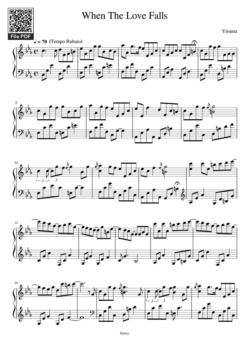The Fall Piano Sheet Music Page 1 Free PDF