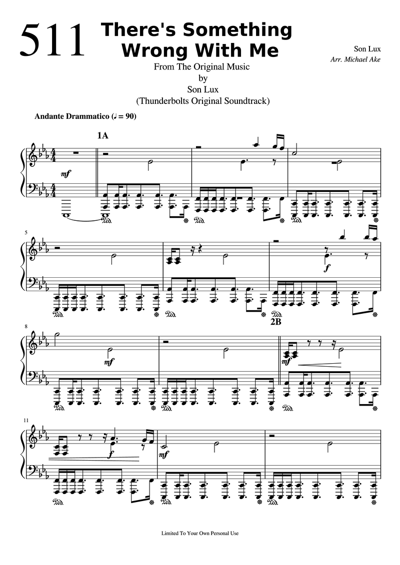 The Thing With Feathers Piano Sheet Music Page 1 Free PDF