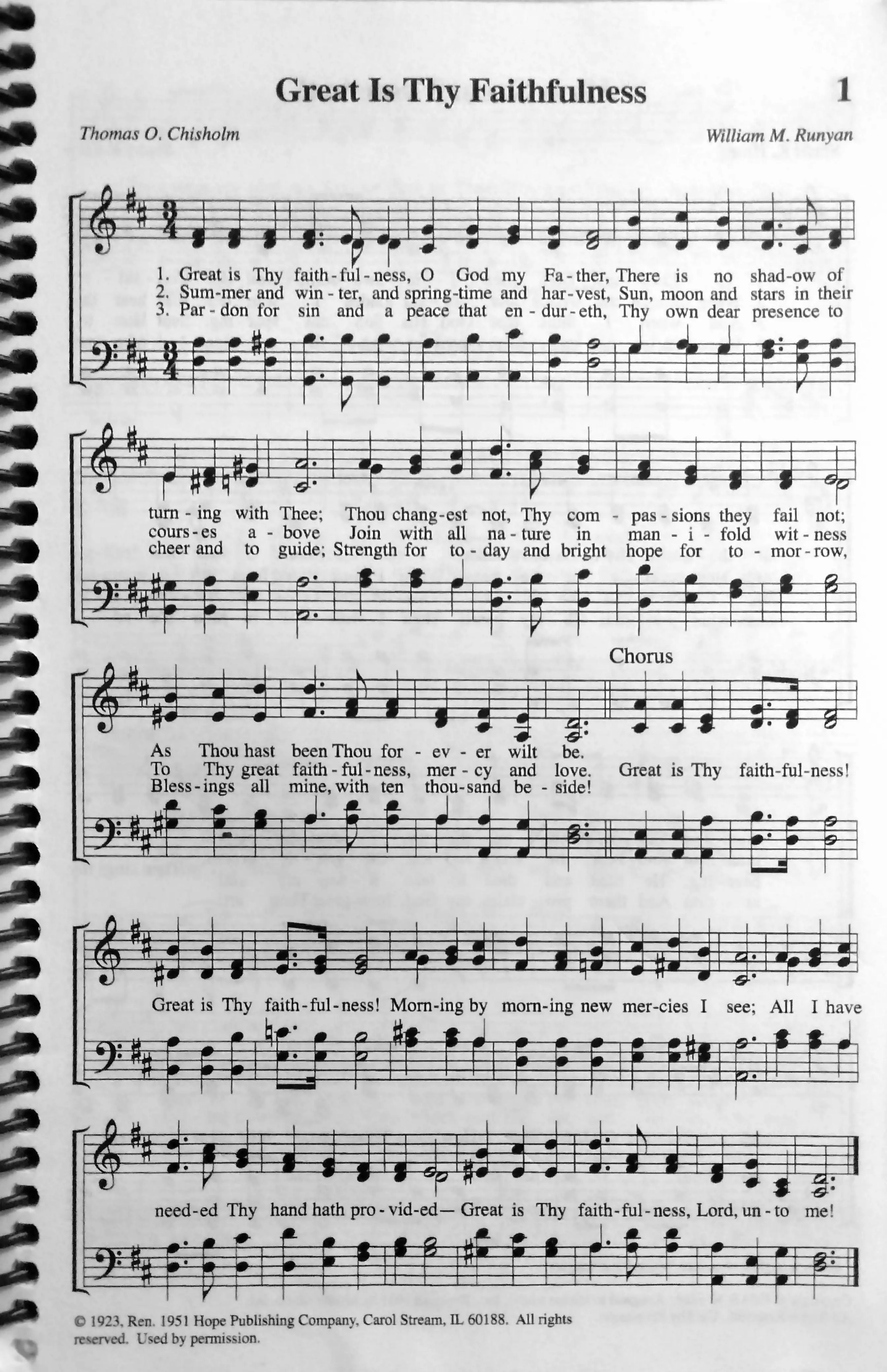 Great Is Thy Faithfulness Piano Sheet Music Page 1 Free PDF