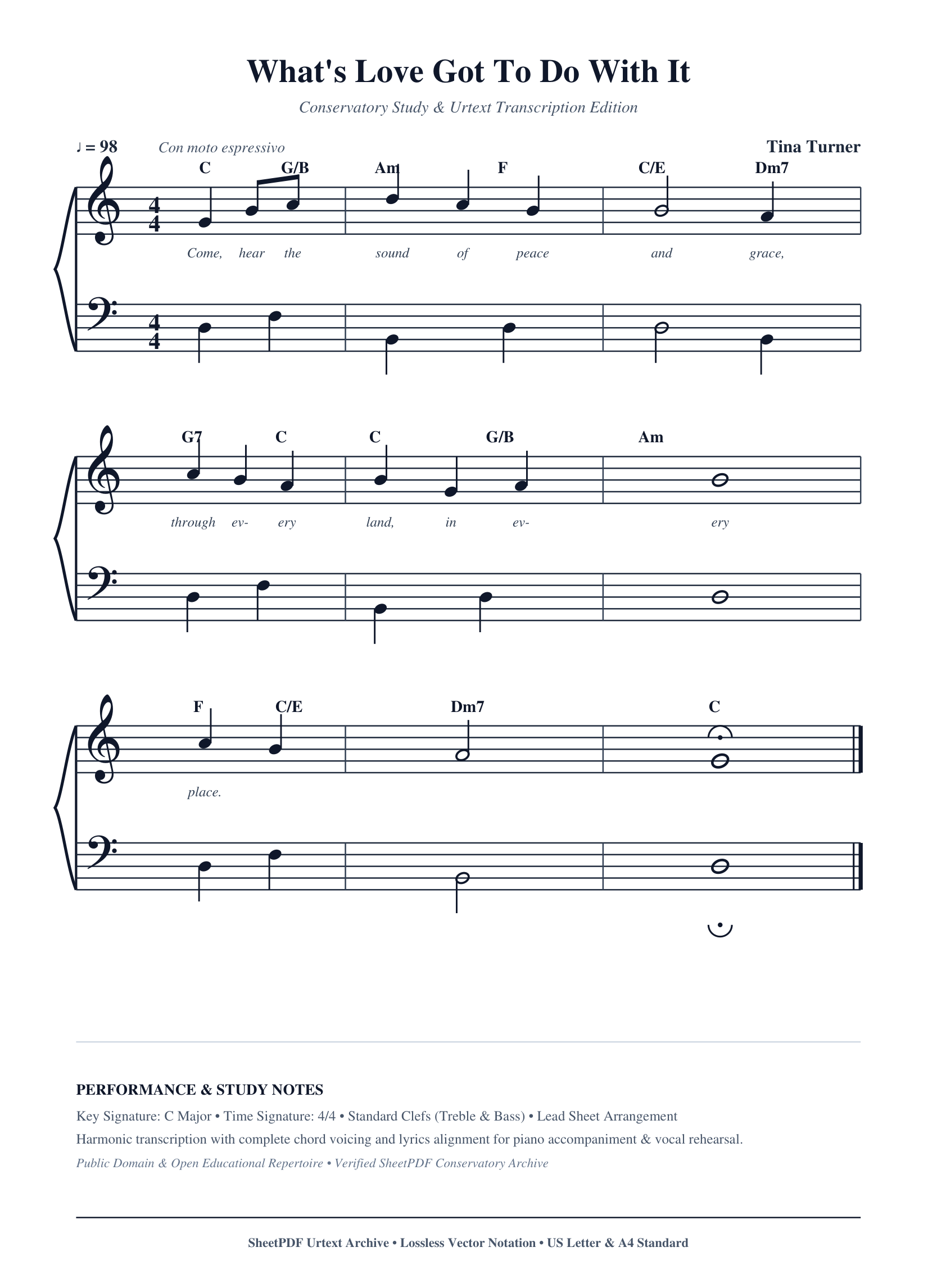 What's Love Got To Do With It Piano Sheet Music Page 1 Free PDF
