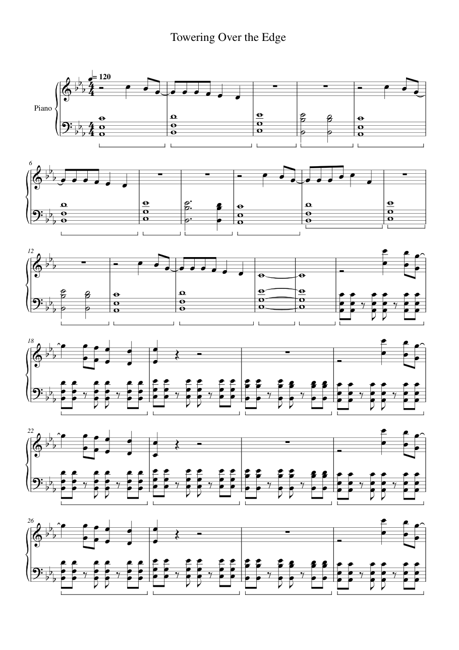 Towering Over the Edge Lyrics & Chords Folio