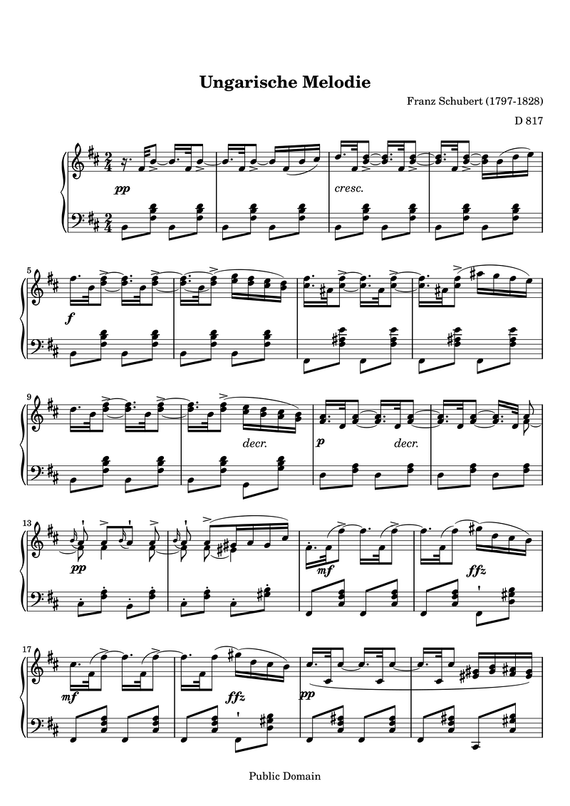 Ungarischer Tanz Nr. 5 Piano Sheet Music Page 1 Free PDF