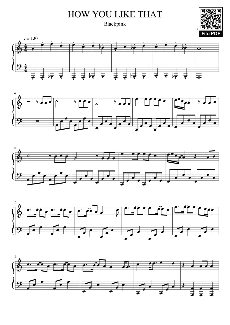 Key C major A minor C Am Arr Verona Piano Sheet Music Page 1 Free PDF