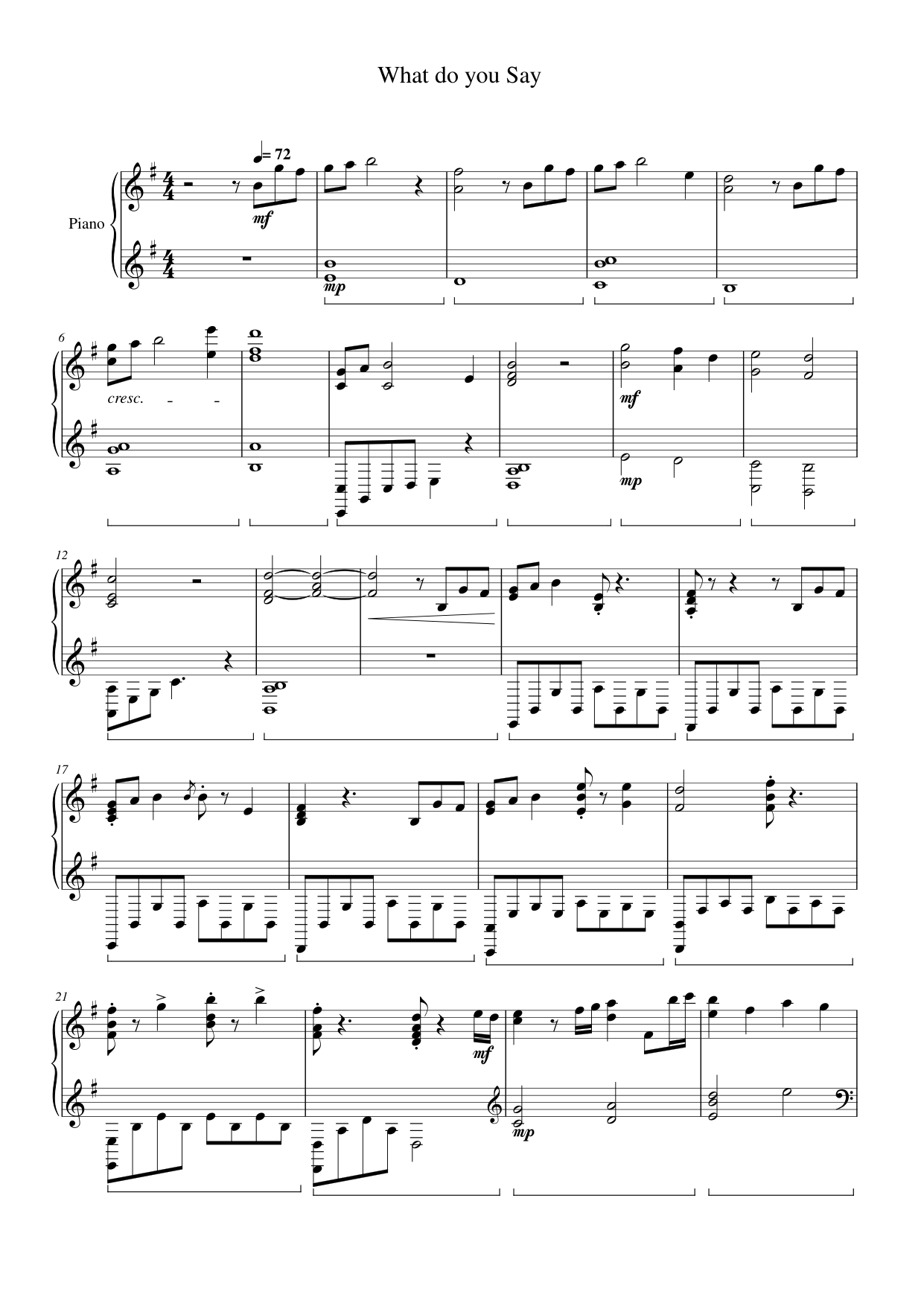 What do you Say Lyrics & Chords Folio