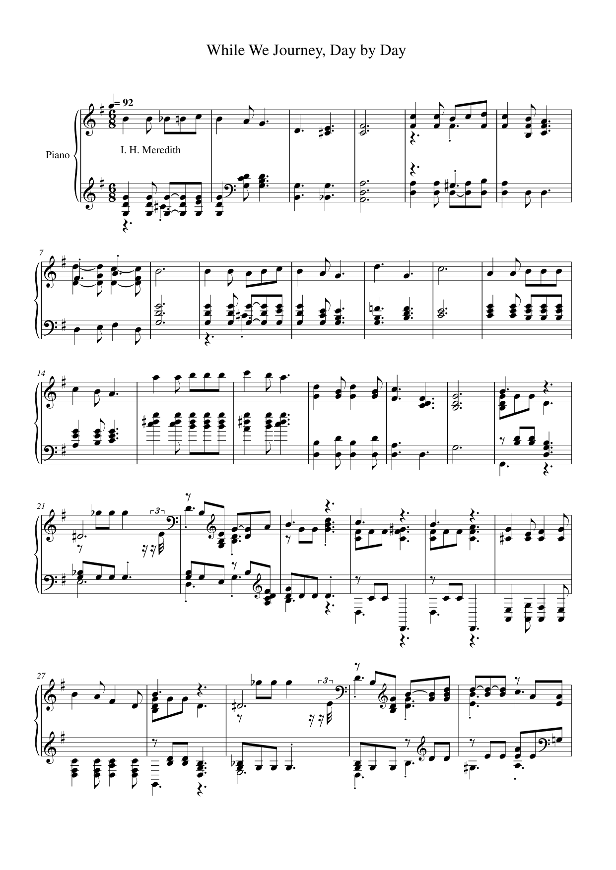 While We Journey, Day by Day Lyrics & Chords Folio