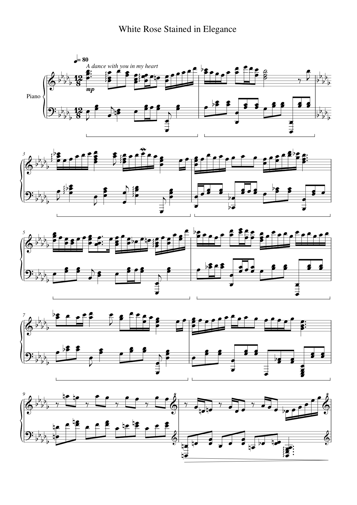 White Rose Stained in Elegance Lyrics & Chords Folio