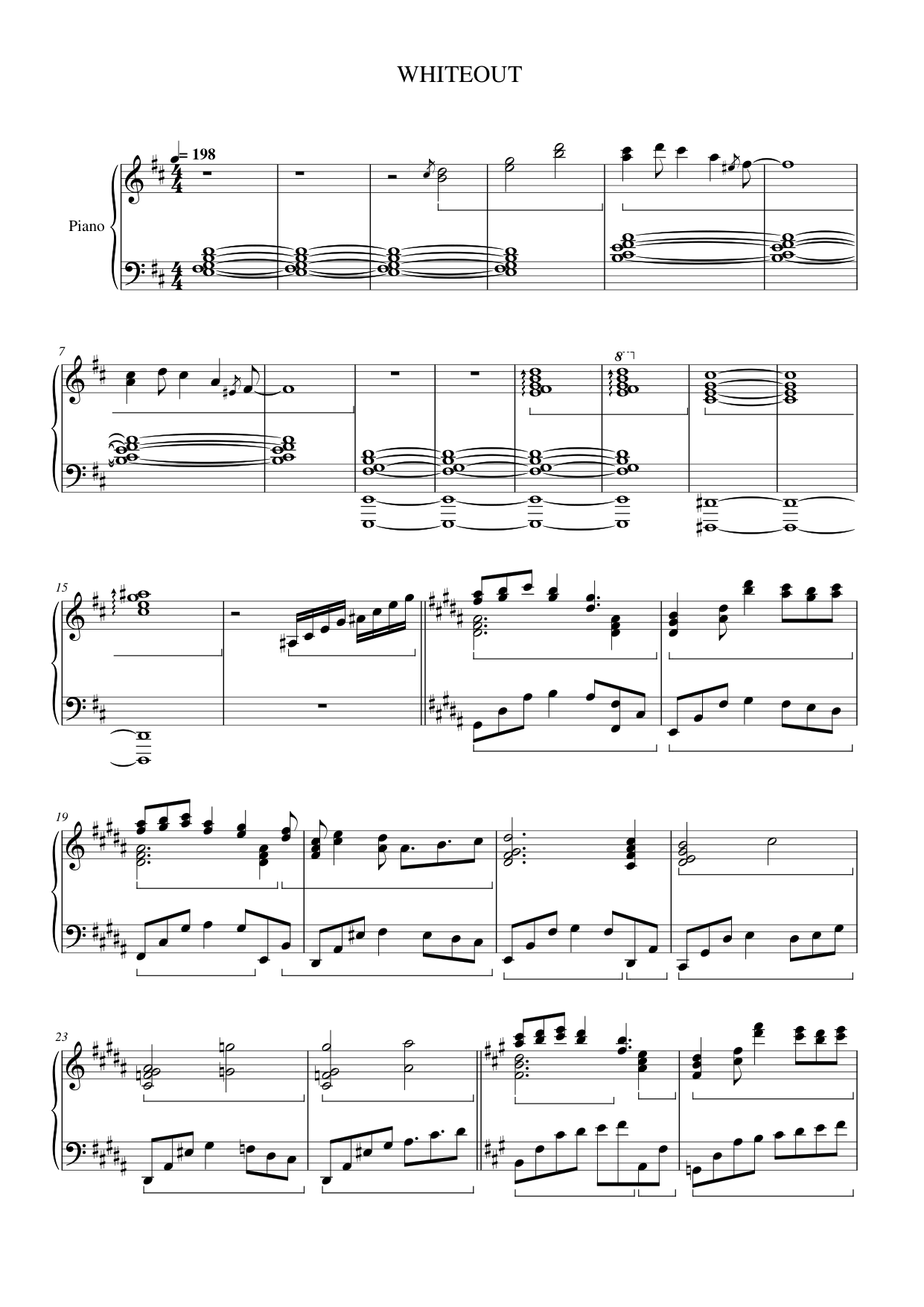 WHITEOUT Lyrics & Chords Folio