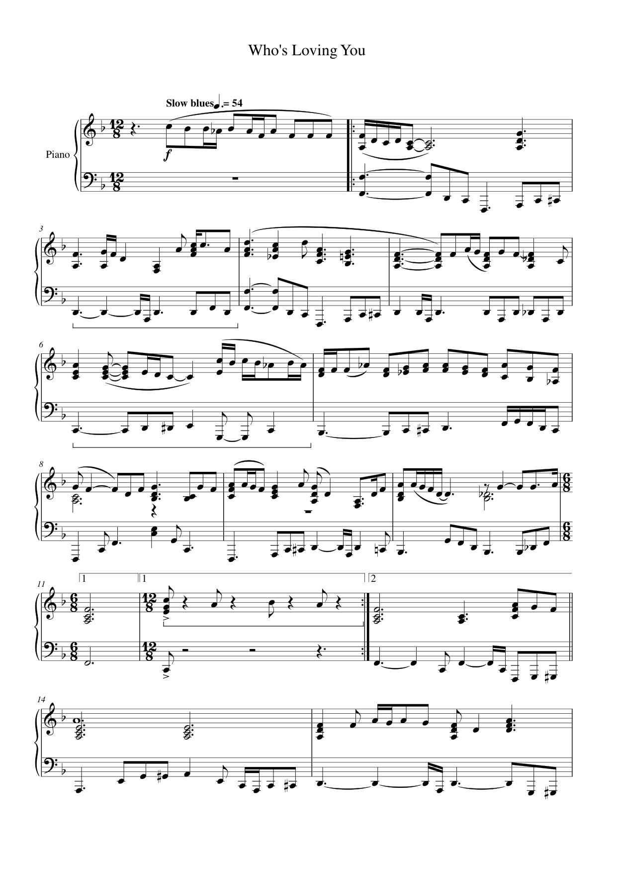Who's Loving You Lyrics & Chords Folio