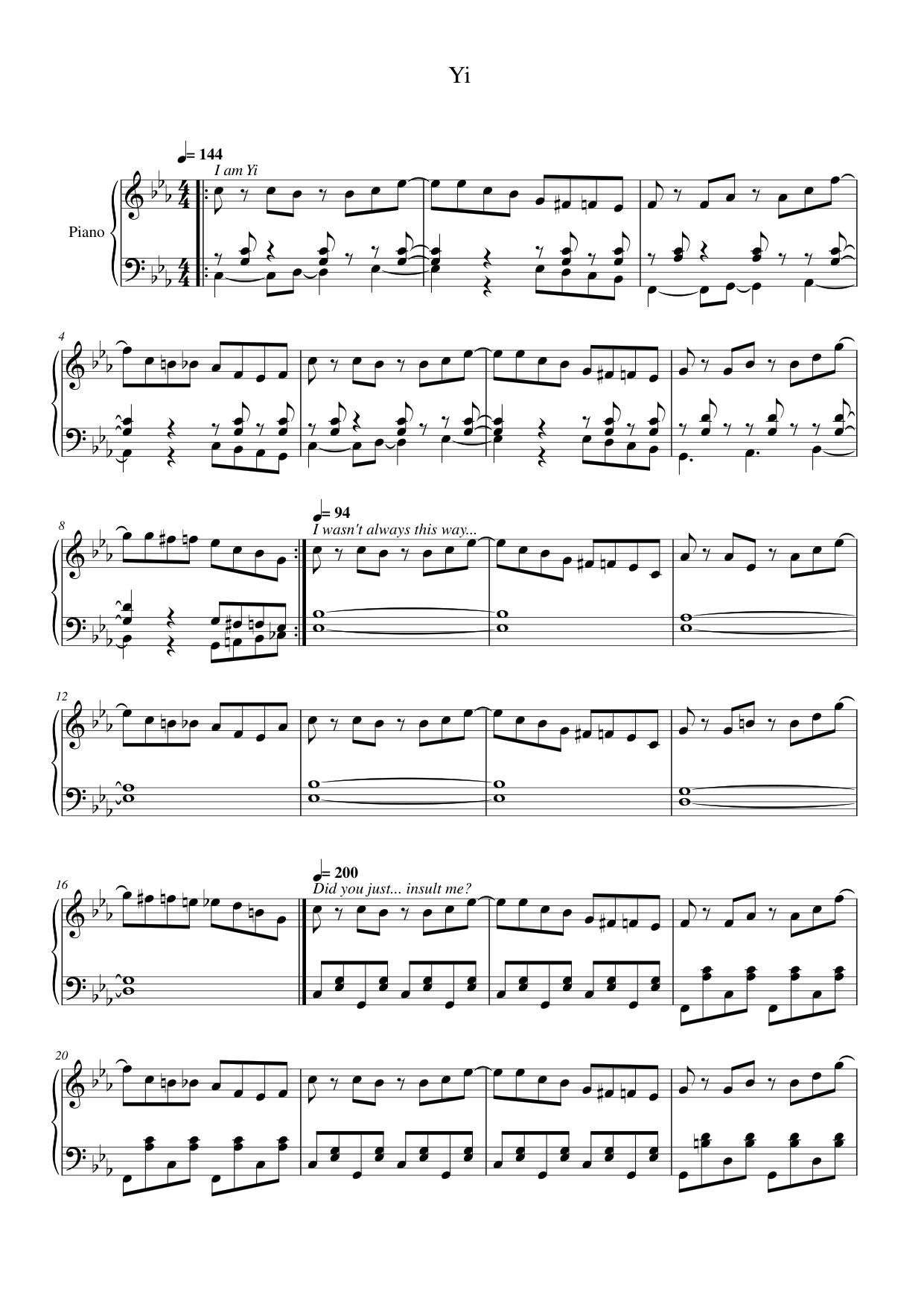 Yi Lyrics & Chords Folio