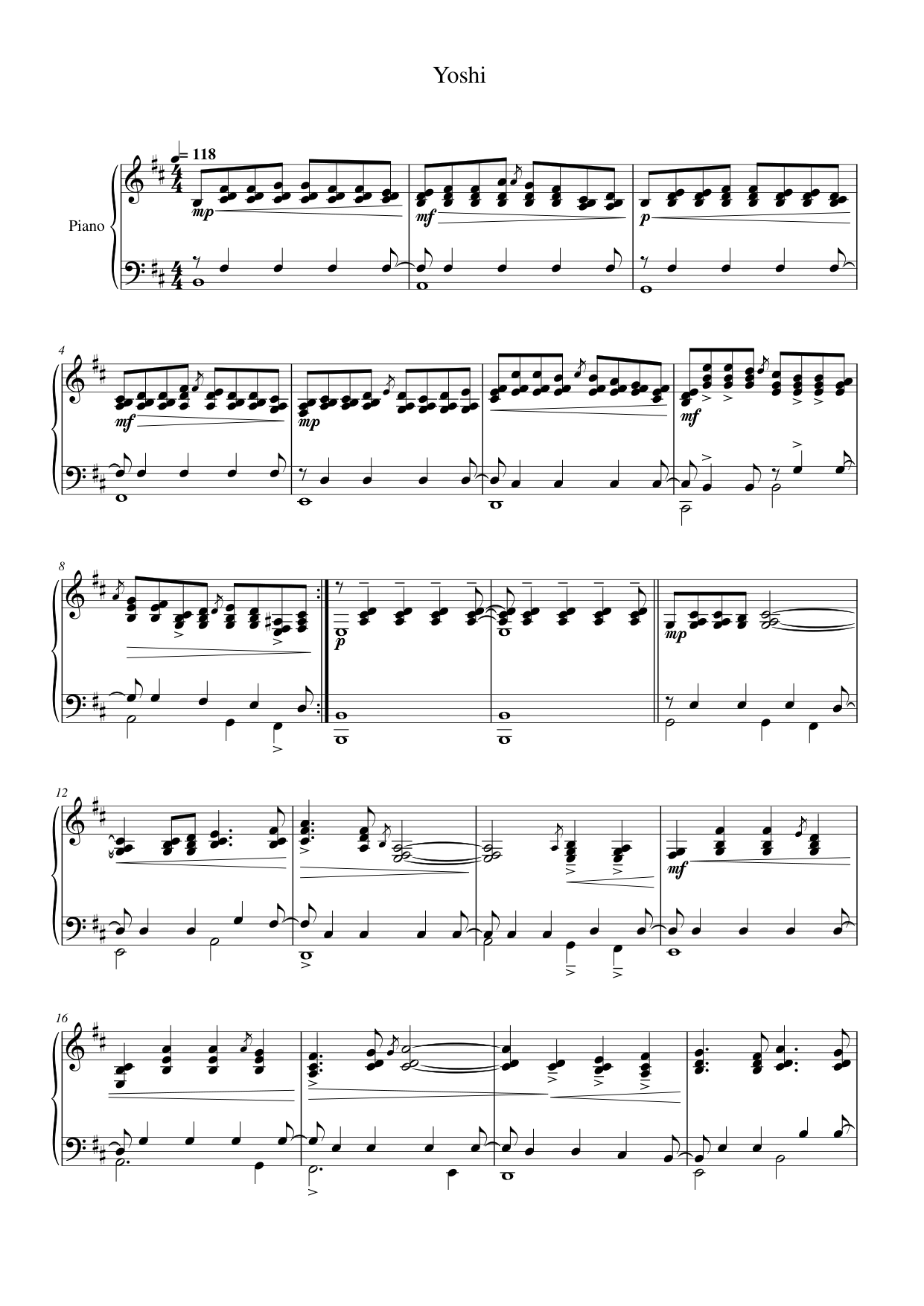Yoshi Lyrics & Chords Folio