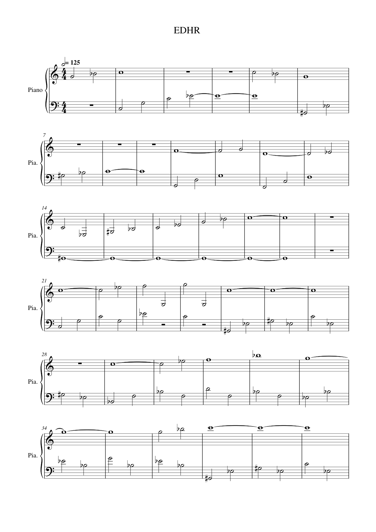 Yukimaru Theme Song Piano Sheet Music Page 1 Free PDF