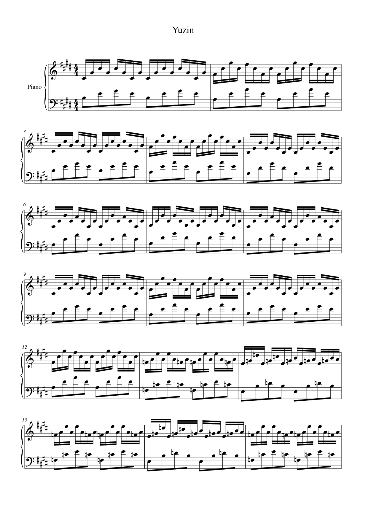 Yuzin Lyrics & Chords Folio