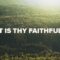 Great Is Thy Faithfulness