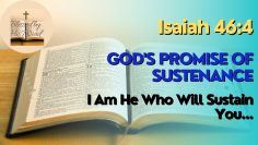 Today’s Bible Isaiah 46:4 (NIV)